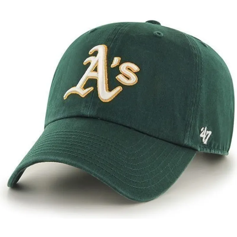 cappelli-curva-verde-cinghia-regolabile-dei-oakland-athletics-mlb-di-47-brand