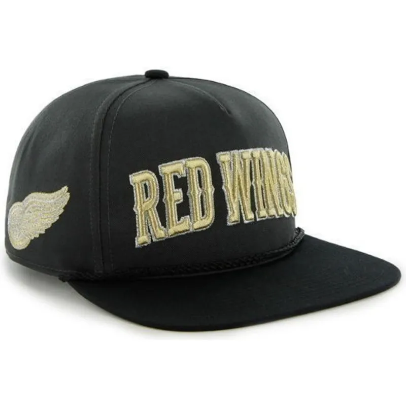 cappelli-piatta-nero-snapback-dei-detroit-red-wings-nhl-di-47-brand