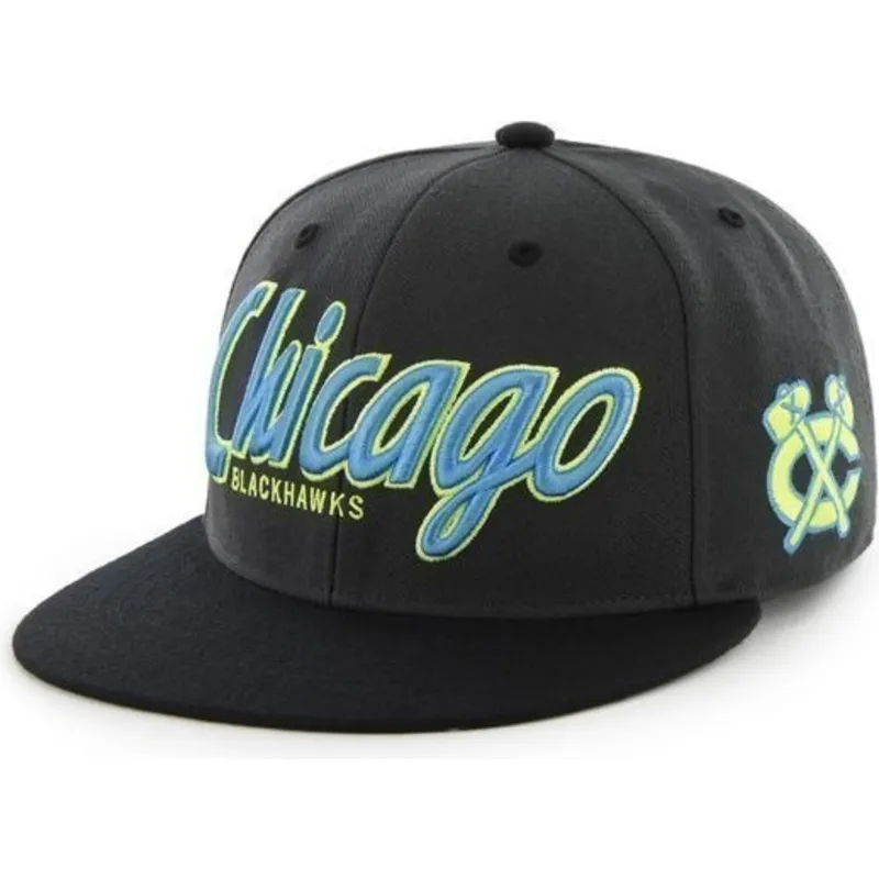 cappelli-piatta-nero-snapback-de-letras-dei-chicago-blackhawks-nhl-di-47-brand