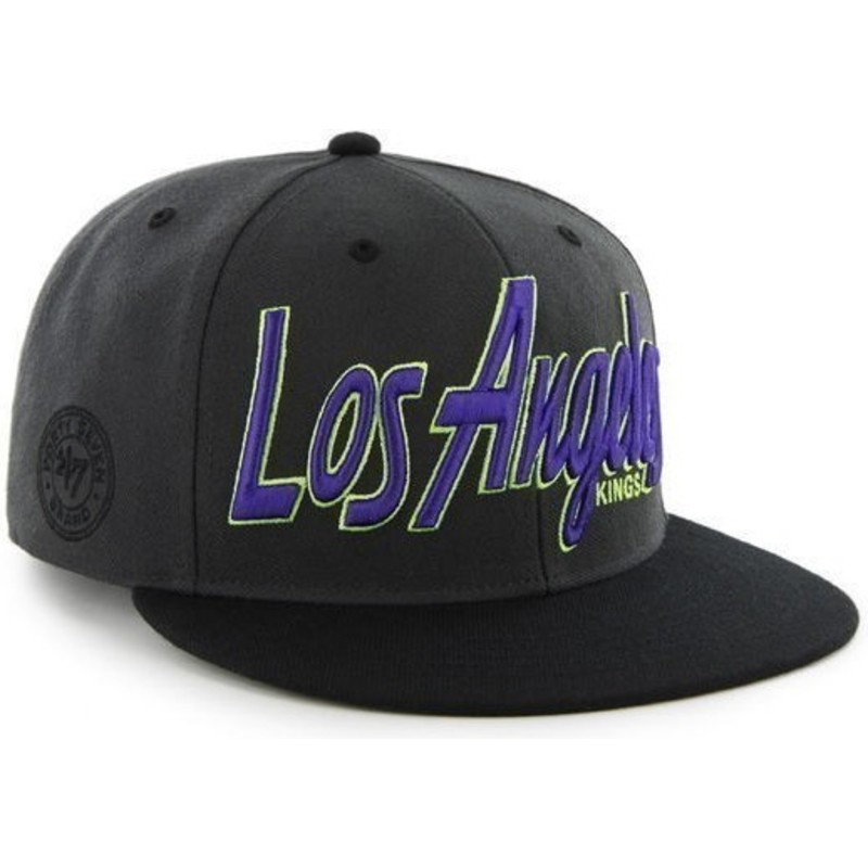 cappellino-visiera-piatta-nero-snapback-con-logo-lettere-di-los-angeles-kings-nhl-di-47-brand