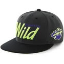 cappello-snapback-piatto-nero-con-logo-a-lettere-minnesota-wild-nhl-di-47-brand