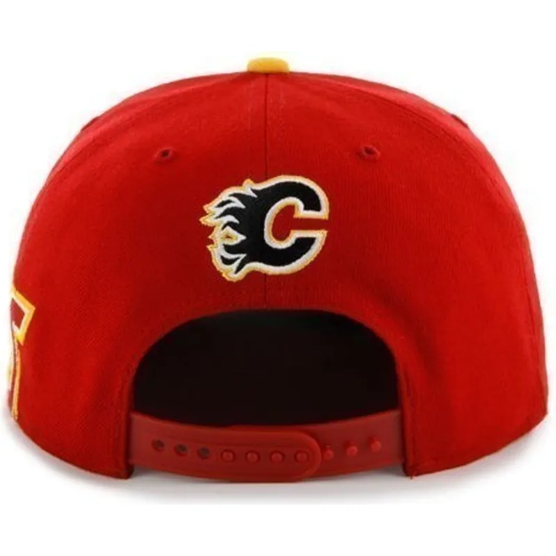 cappelli-piatta-rosso-snapback-de-letras-dei-calgary-flames-nhl-di-47-brand