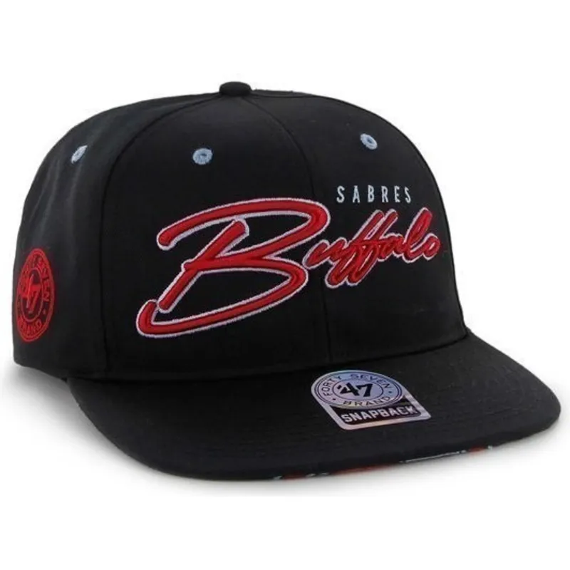 cappelli-piatta-nero-snapback-de-letras-dei-buffalo-sabres-nhl-di-47-brand cappelli-piatta-nero-snapback-de-letras-dei-buffalo-sabres-nhl-di-47-brand