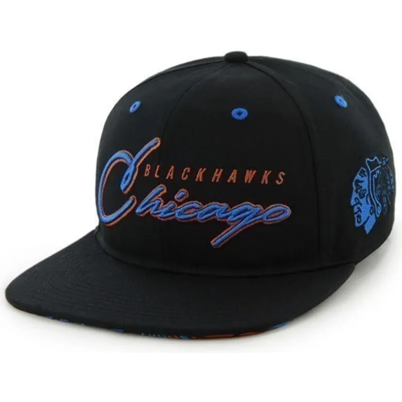 cappelli-piatta-nero-snapback-de-letras-dei-chicago-blackhawks-nhl-di-47-brand cappelli-piatta-nero-snapback-de-letras-dei-chicago-blackhawks-nhl-di-47-brand