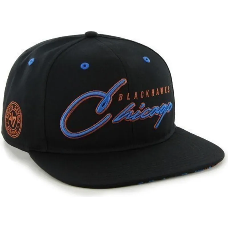 cappelli-piatta-nero-snapback-de-letras-dei-chicago-blackhawks-nhl-di-47-brand cappelli-piatta-nero-snapback-de-letras-dei-chicago-blackhawks-nhl-di-47-brand