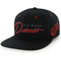 cappello-snapback-nero-a-visiera-piatta-con-logo-a-lettere-dei-detroit-red-wings-nhl-di-47-brand
