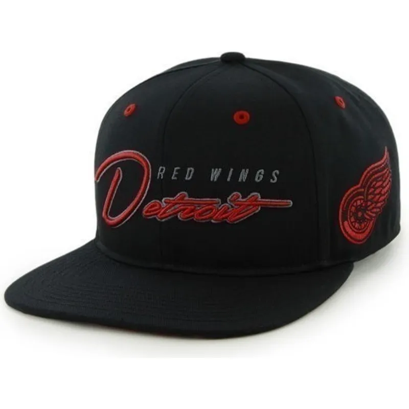 cappelli-piatta-nero-snapback-de-letras-dei-detroit-red-wings-nhl-di-47-brand