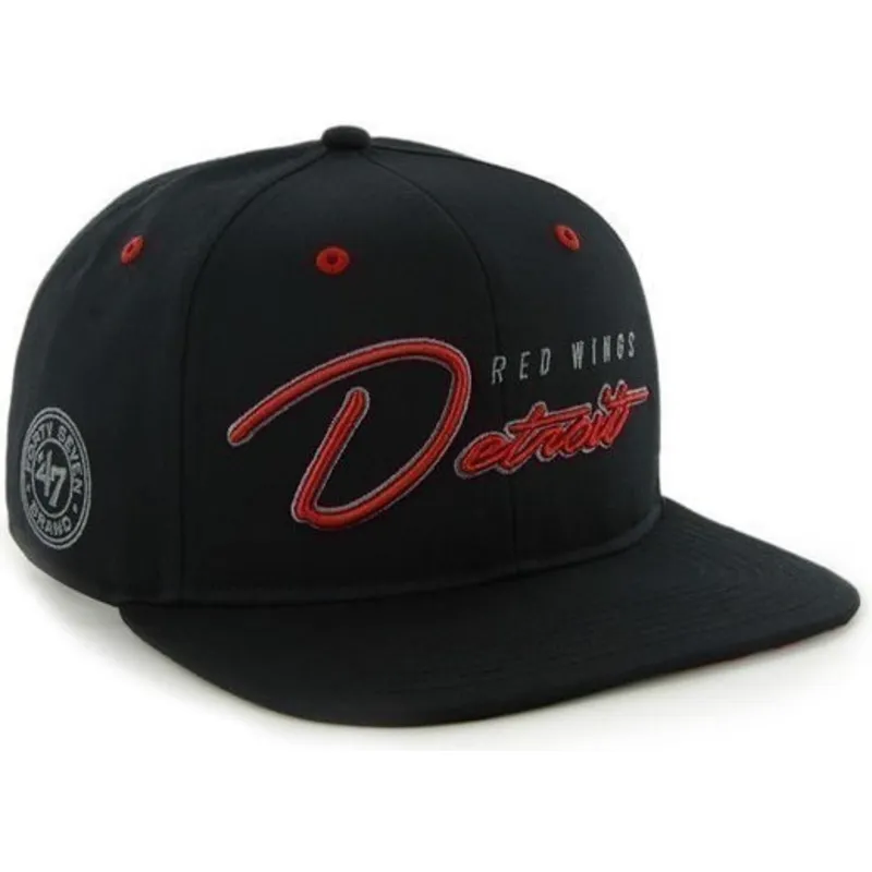 cappelli-piatta-nero-snapback-de-letras-dei-detroit-red-wings-nhl-di-47-brand
