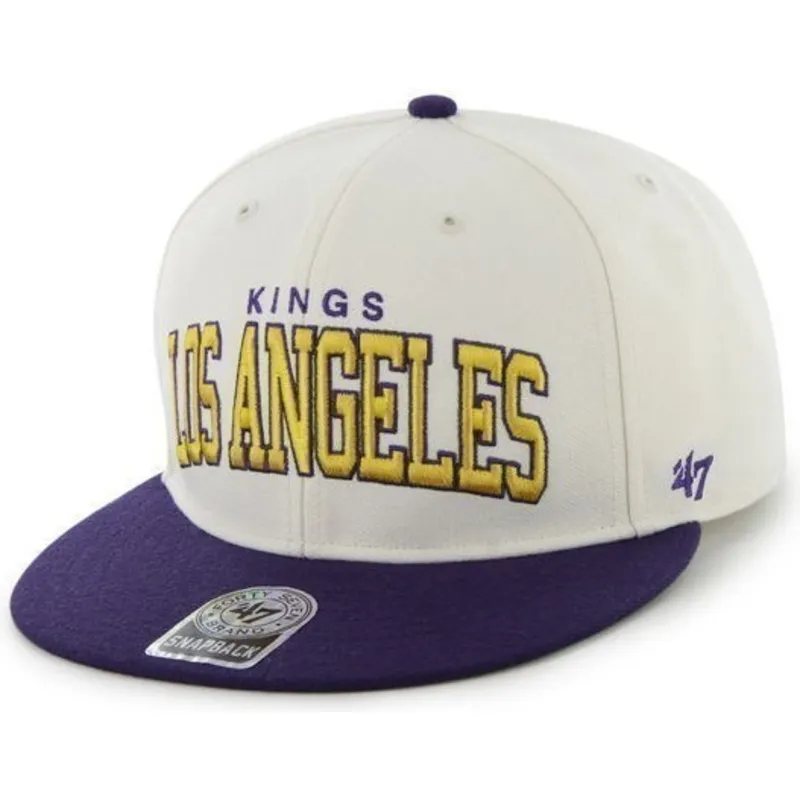 cappelli-piatta-bianco-snapback-dei-los-angeles-kings-nhl-di-47-brand cappelli-piatta-bianco-snapback-dei-los-angeles-kings-nhl-di-47-brand