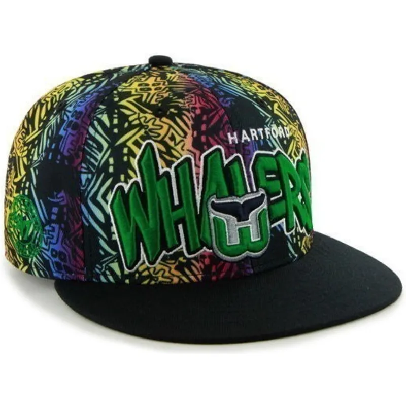 cappelli-piatta-verde-snapback-multicolor-dei-hartford-whalers-nhl-di-47-brand