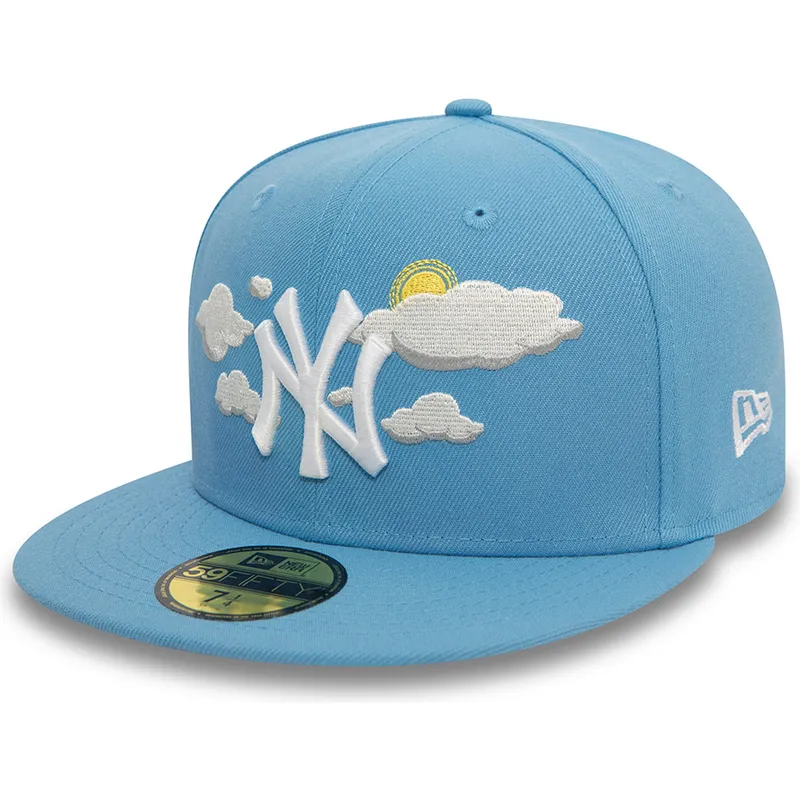 cappelli-piatta-blu-regolato-59fifty-cloud-dei-new-york-yankees-mlb-di-new-era