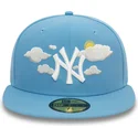 cappelli-piatta-blu-regolato-59fifty-cloud-dei-new-york-yankees-mlb-di-new-era