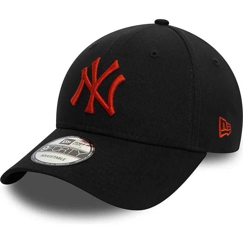 cappellino-curvo-nero-regolabile-con-logo-rosso-9forty-league-essential-di-new-york-yankees-mlb-di-new-era
