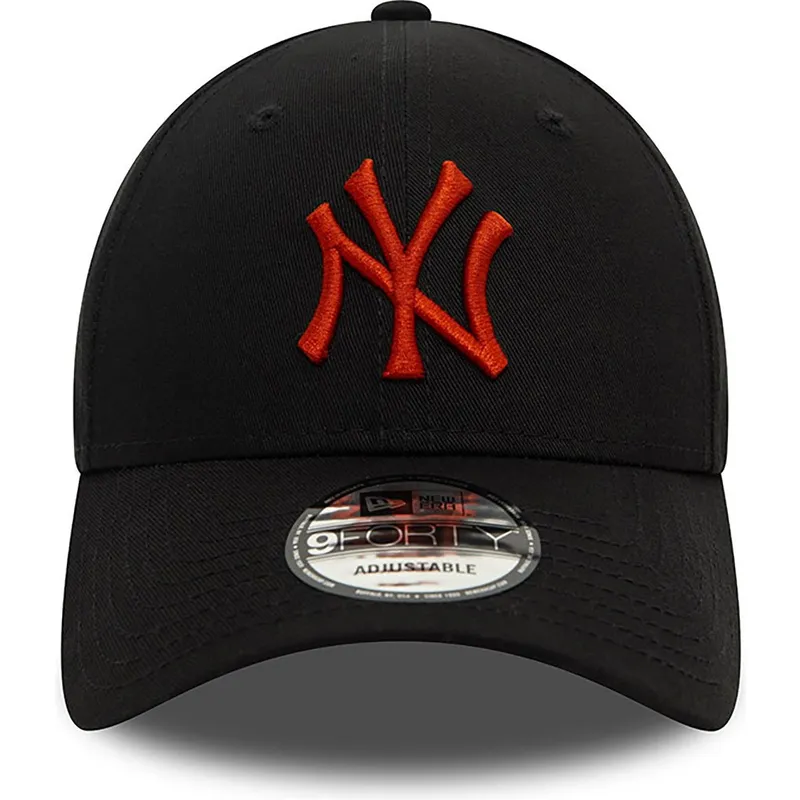 cappellino-curvo-nero-regolabile-con-logo-rosso-9forty-league-essential-di-new-york-yankees-mlb-di-new-era