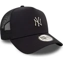 cappellino-trucker-blu-navy-a-frame-metallic-dei-new-york-yankees-mlb-di-new-era