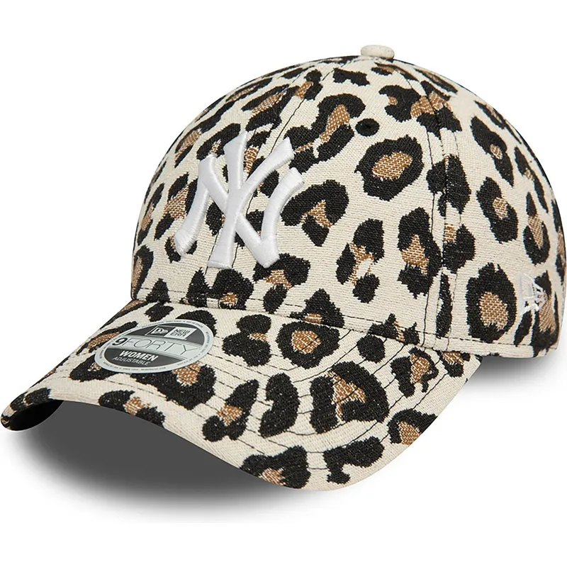 cappelli-curva-leopardo-cinghia-regolabile-9forty-dei-new-york-yankees-mlb-di-new-era
