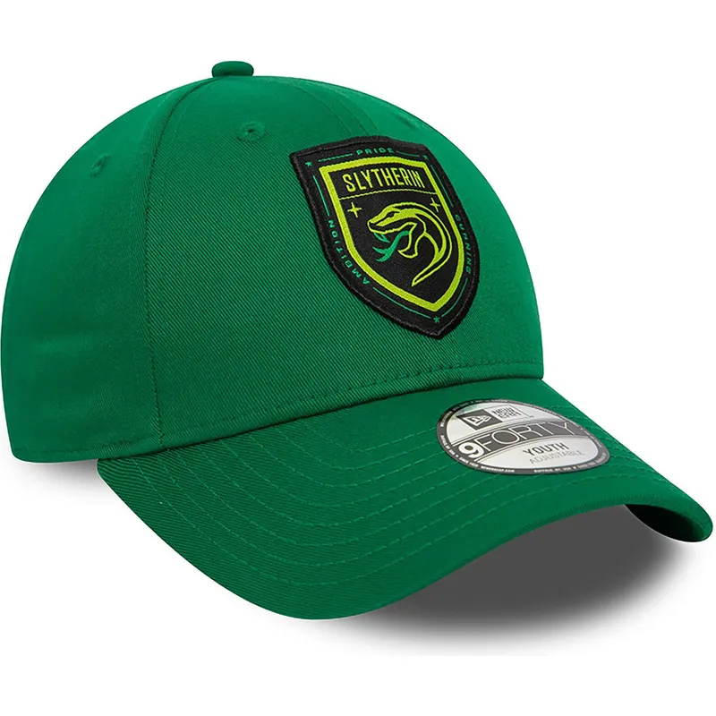 cappellino-curvo-verde-snapback-per-bambino-9forty-di-slytherin-harry-potter-di-new-era