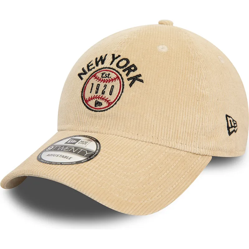 cappelli-curva-beige-cinghia-regolabile-the-empire-state-9twenty-cord-dei-new-york-ciudades-y-playas-di-new-era
