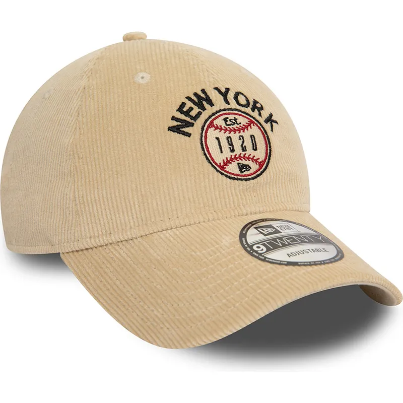 cappelli-curva-beige-cinghia-regolabile-the-empire-state-9twenty-cord-dei-new-york-ciudades-y-playas-di-new-era