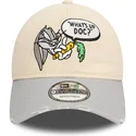 cappelli-curva-beige-cinghia-regolabile-9twenty-washed-dei-bugs-bunny-looney-tunes-di-new-era