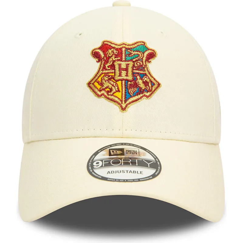 cappellino-curvo-beige-regolabile-9forty-di-hogwarts-harry-potter-di-new-era