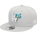 cappello-piatto-grigio-snapback-9fifty-seasonal-flower-dei-los-angeles-dodgers-mlb-di-new-era