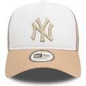 cappelli-curva-beige-snapback-a-frame-frame-world-series-dei-new-york-yankees-mlb-di-new-era