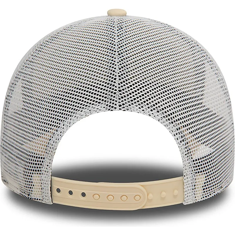 cappelli-curva-beige-snapback-a-frame-license-plate-dei-miami-ciudades-y-playas-di-new-era