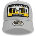 cappelli-curva-grigio-snapback-a-frame-license-plate-dei-new-york-ciudades-y-playas-di-new-era