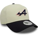 cappellino-snapback-bianco-e-blu-navy-con-visiera-curva-e-frame-chain-stitch-di-alpine-f1-team-formula-1-di-new-era