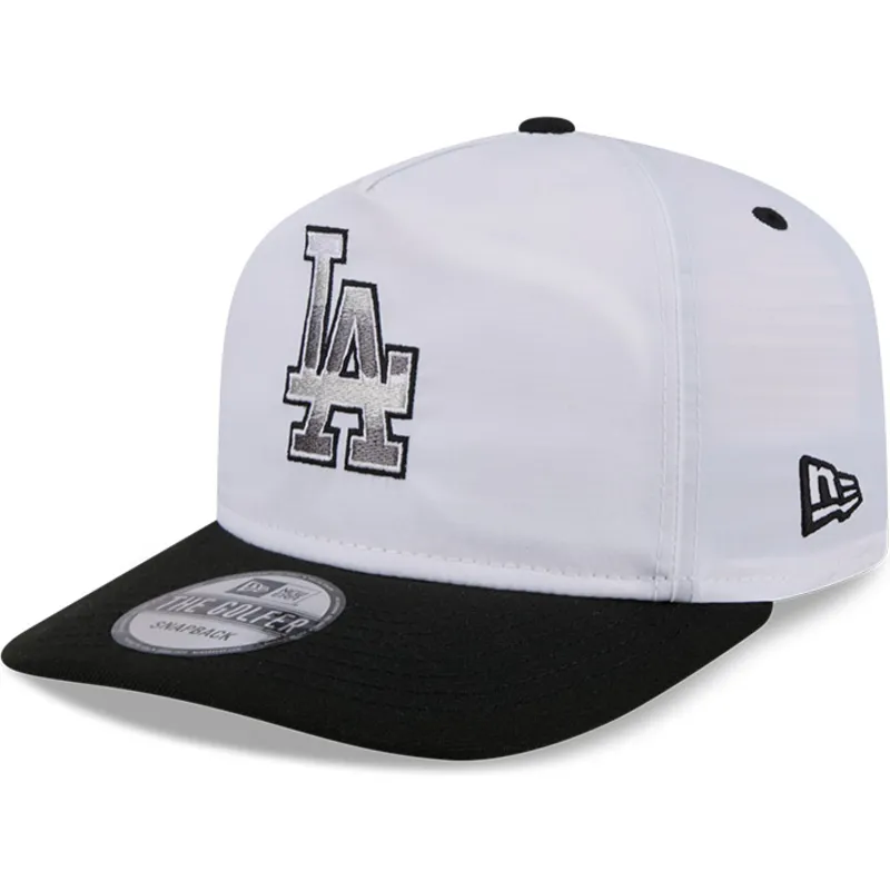 Cappellino curvo bianco e nero snapback GOLFER Logo Chrome dei Los