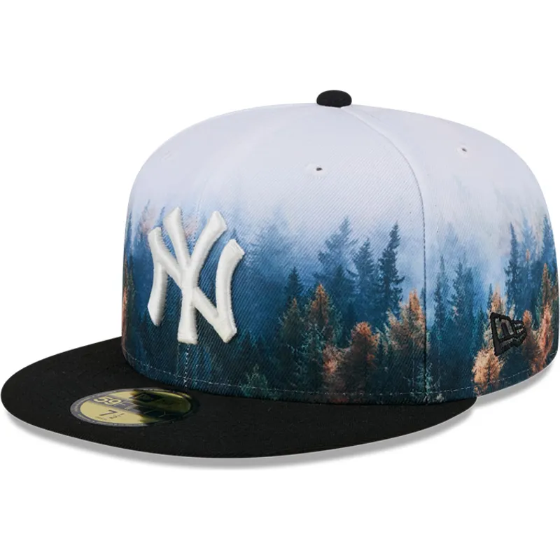 cappello-piatto-nero-aderente-59fifty-photoreal-dei-new-york-yankees-mlb-di-new-era