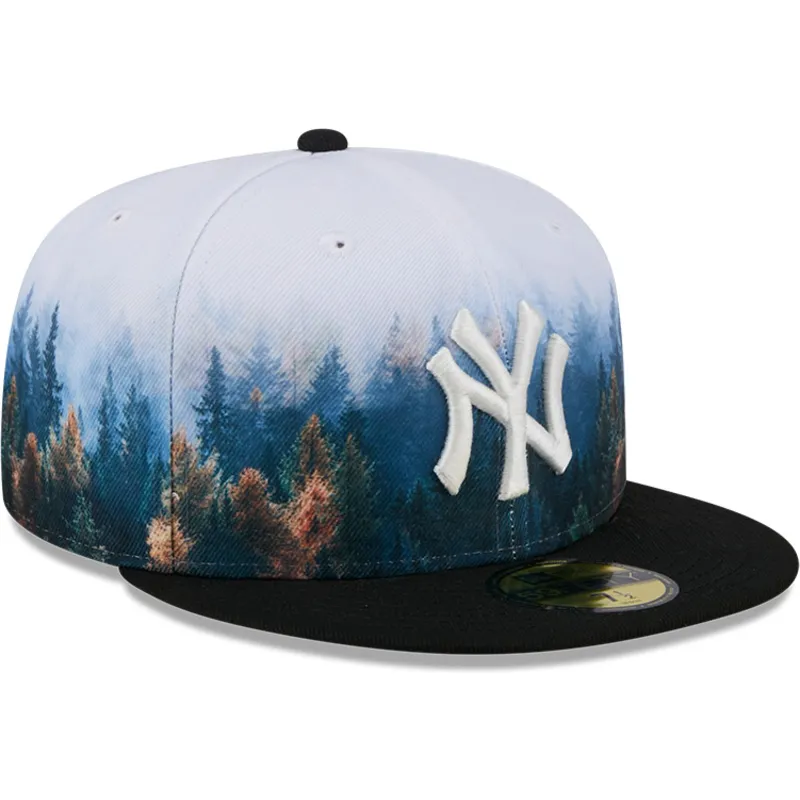 cappello-piatto-nero-aderente-59fifty-photoreal-dei-new-york-yankees-mlb-di-new-era