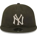 new-era-flat-brim-9fifty-waxed-canvas-new-york-yankees-mlb-green-adjustable-cap