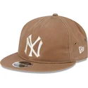 cappello-piatto-marrone-regolabile-9fifty-waxed-canvas-dei-new-york-yankees-mlb-di-new-era