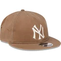 cappello-piatto-marrone-regolabile-9fifty-waxed-canvas-dei-new-york-yankees-mlb-di-new-era