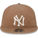 cappello-piatto-marrone-regolabile-9fifty-waxed-canvas-dei-new-york-yankees-mlb-di-new-era