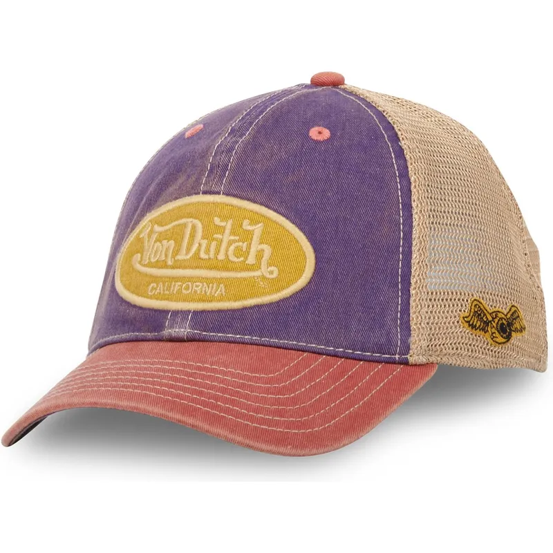 cappellino-trucker-viola-beige-e-rosso-mac7-di-von-dutch