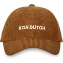 von-dutch-curved-brim-vel24-ca-brown-adjustable-cap