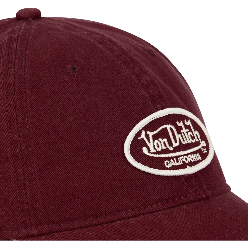 cappellino-curvo-granata-regolabile-log-bur-di-von-dutch