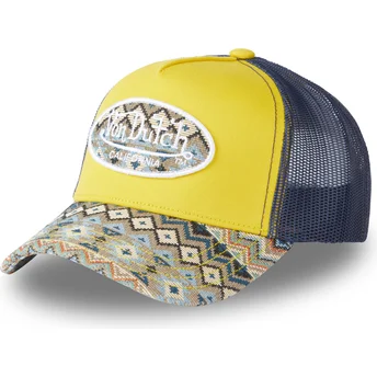 Cappellino trucker giallo e blu marino ETH02 di Von Dutch