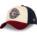 cappellino-curvo-beige-blu-e-rosso-snapback-vint02-di-von-dutch