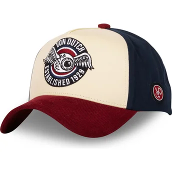 Cappello curvo multicolore snapback VINT02 di Von Dutch