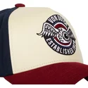 cappellino-curvo-beige-blu-e-rosso-snapback-vint02-di-von-dutch
