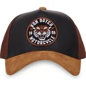 cappellino-curvo-nero-e-marrone-snapback-vint03-di-von-dutch