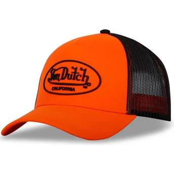 Cappellino trucker arancione e nero FLU O di Von Dutch