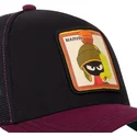 cappellino-trucker-nero-e-granata-marvin-il-marziano-loo10-vmar-looney-tunes-di-capslab