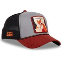 capslab-yosemite-sam-loo10-sam-looney-tunes-grey-red-and-black-trucker-hat