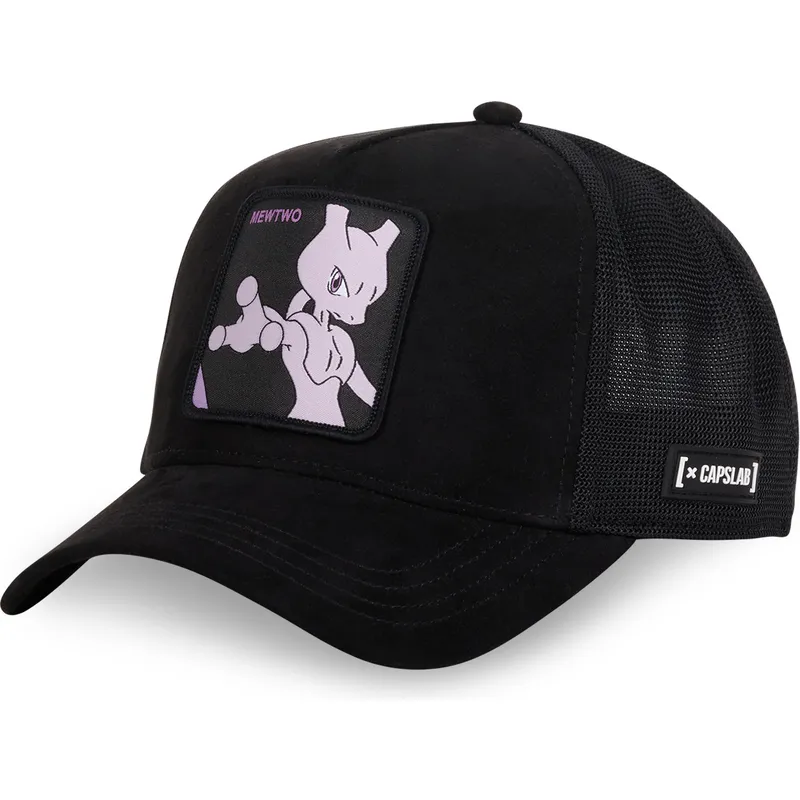 cappello-trucker-nero-mewtwo-pmk5-mew-pokemon-di-capslab