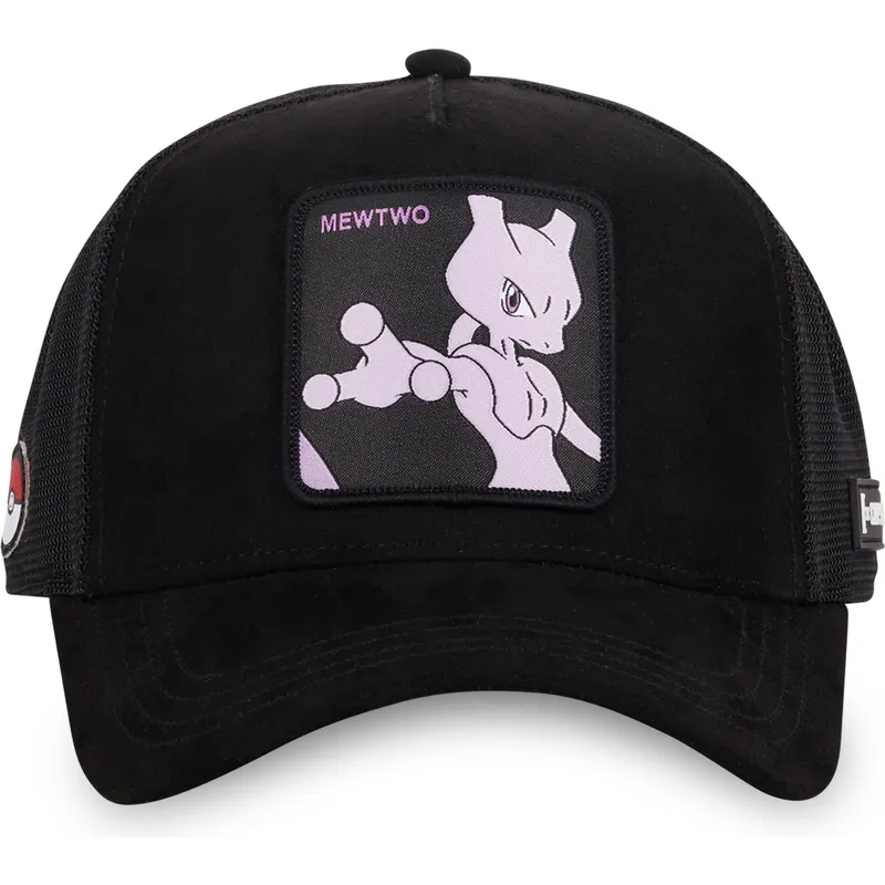 cappello-trucker-nero-mewtwo-pmk5-mew-pokemon-di-capslab